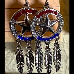 Dream catchers earrings with long star